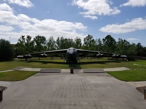 B-52 Stratofortress bomber on outdoor static display at Barksdale Air Force Base in Bossier City, near Shreveport