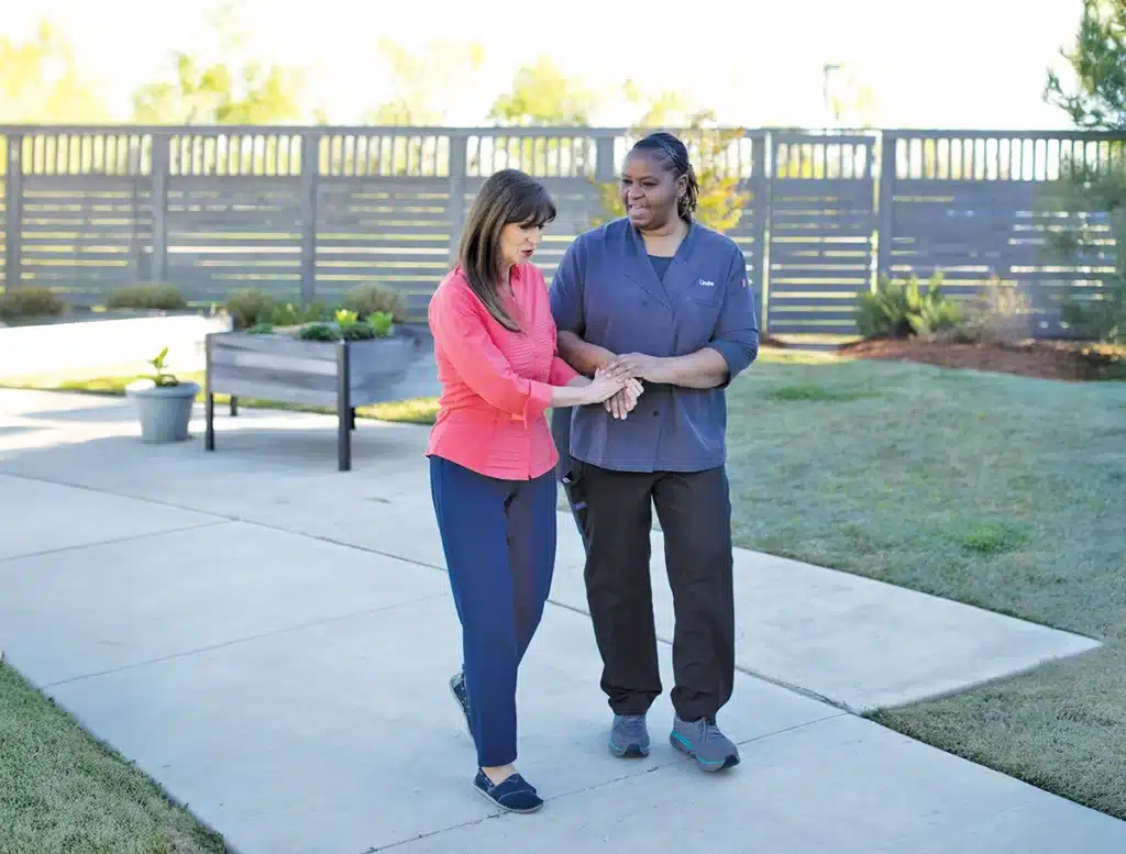 women walking together on a pathway at the glen in Shreveport, LA